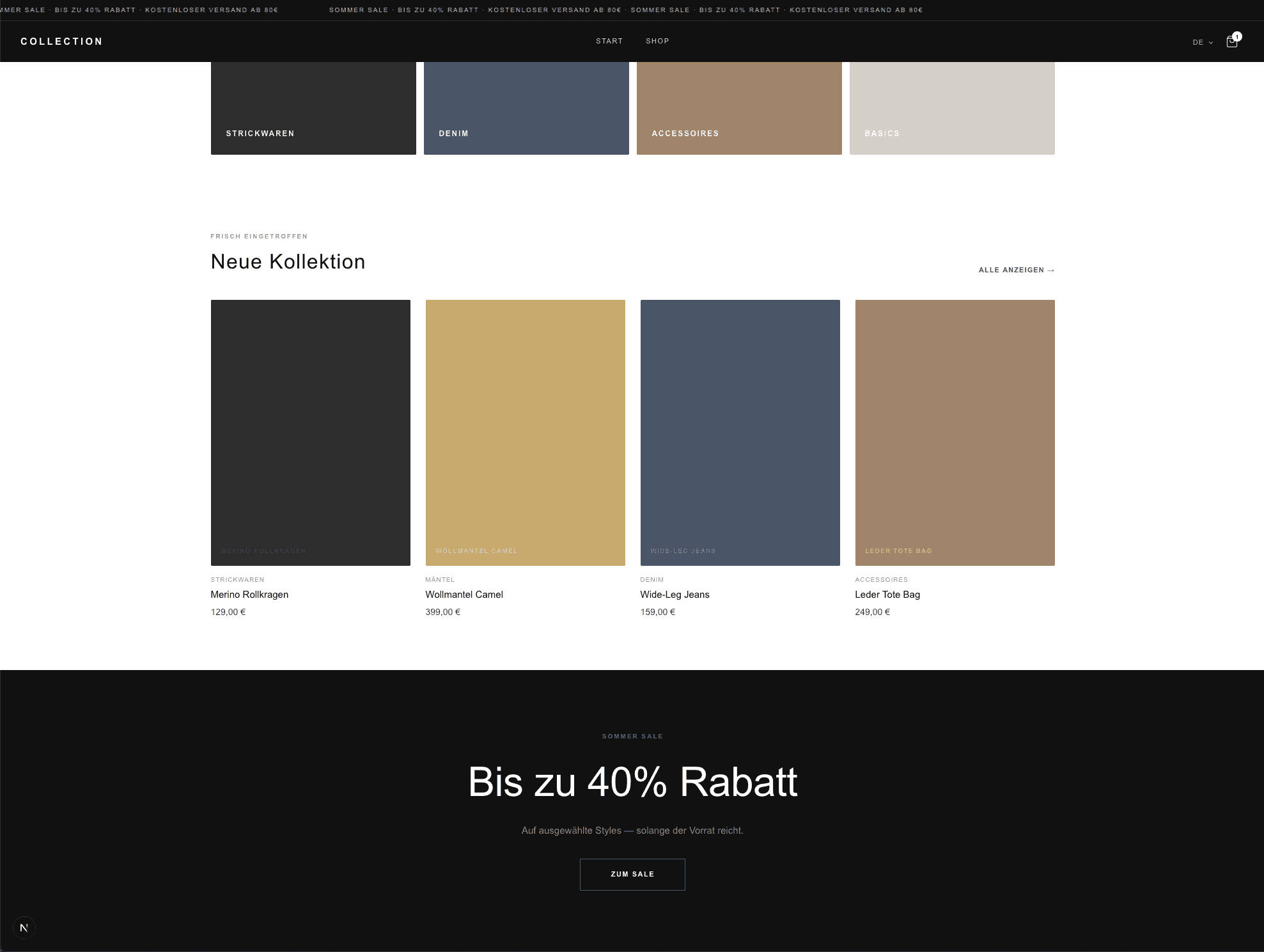 Neue Kollektion