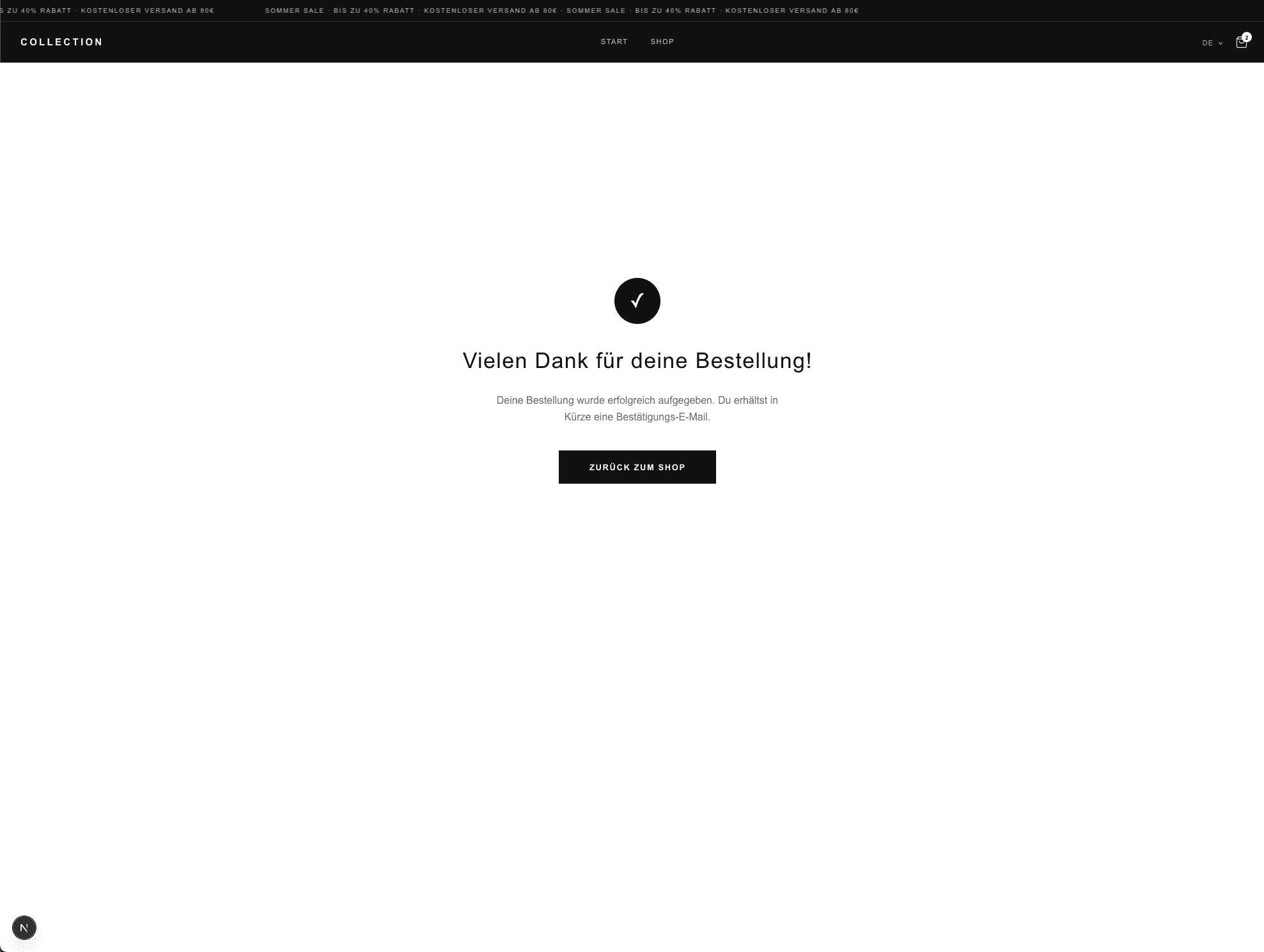Bestellbestätigung