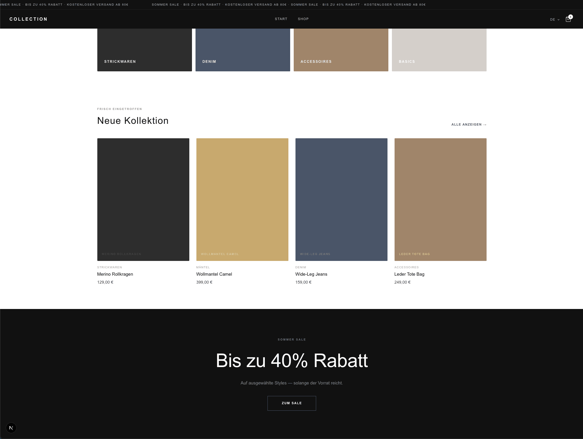 Neue Kollektion